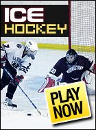 Ice Hockey - A fierce 4 vs 4 Hockey match on ice